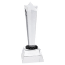 Clear 9" Crystal Rising Star with Base