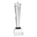 Clear 11 3/4" Crystal Rising Star with Base