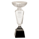 12" Clear Crystal Cup with Black Pedestal Base
