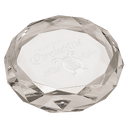 3" Clear Round Crystal Paperweight