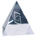 3 1/8" x 3 1/8" x 3 1/8" Crystal Pyramid