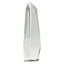 12" Clear Crystal Facet Slant-Top Tower