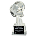 8" Clear Crystal Globe in Hand
