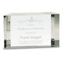 6" x 3 1/2" Clear Crystal Facet Block