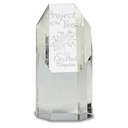 6 1/4" Clear Crystal Octagon Tower