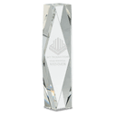 10" Clear Crystal Facet Tower