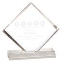 Clear 3 1/2" x 3 1/2" Diamond Jewel Beveled Acrylic Blank