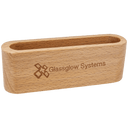 4 1/2" Beech Wood Business Card Holder