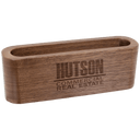 4 1/2" Walnut Wood Business Card Holder