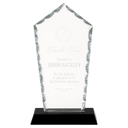 7 3/4" Diamond Facet Glass on Black Base