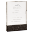 5" x 7" Clear Fusion Crystal Award with Genuine Black Marble