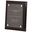 8" x 10" Black Piano Finish Floating Glass Plaque