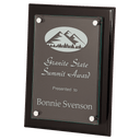 Black 9" x 12" Piano Finish Floating Glass Plaque