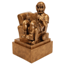 9" Antique Gold Fantasy Football Man in Chair Resin