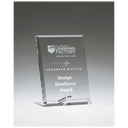 Clear Glass Award with Silver 5" x 7" Plated Easel Post