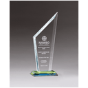 3 3/8" x 8 3/4" x 3/8" Thick Zenith Series Clear Glass with Prism-Effect   Base