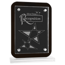7 1/2" x 10" Black Floating Glass Standup Plaque
