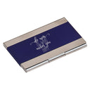 Blue 3 3/4" x 2 1/2" Laserable Business Card Holder
