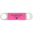 Pink Black 1 1/2" x 7" Bottle Opener with Silicone Grip