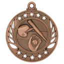 Antique Bronze 2 1/4" Baseball/Softball Galaxy Medal