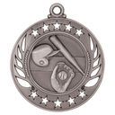 Antique Silver 2 1/4" Baseball/Softball Galaxy Medal