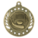 Antique Gold 2 1/4" Hockey Galaxy Medal