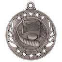 Antique Silver 2 1/4" Hockey Galaxy Medal