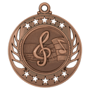Antique Bronze 2 1/4" Music Galaxy Medal