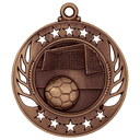 Antique Bronze 2 1/4" Soccer Galaxy Medal