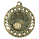Antique Gold 2 1/4" Soccer Galaxy Medal