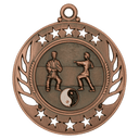 Antique Bronze 2 1/4" Martial Arts Galaxy Medal