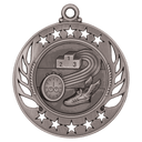Antique Silver 2 1/4" Track Galaxy Medal