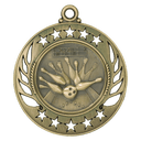 Antique Gold 2 1/4" Bowling Galaxy Medal