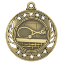 Antique Gold 2 1/4" Tennis Galaxy Medal