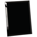 Black 8" x 10" Glass Mirror Plaque