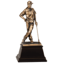 9" Bronze Male Golf Resin Award