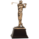9 3/4" Bronze Male Golf Resin Award