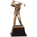 9 1/2" Bronze Male Golf Resin Award