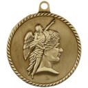 2" Antique Gold Acheivement High Relief Medal