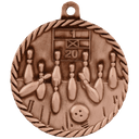 Antique Bronze 2" Bowling High Relief Medal