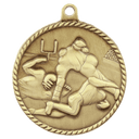Antique Gold 2" Football High Relief Medal