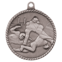 Antique Silver 2" Football High Relief Medal