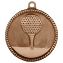 Antique Bronze 2" Golf High Relief Medal