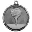 Antique Silver 2" Golf High Relief Medal