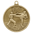 Antique Gold 2" Martial Arts High Relief Medal