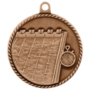 Antique Bronze 2" Swimming High Relief Medal