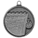 Antique Silver 2" Swimming High Relief Medal