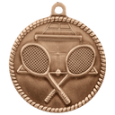Antique Bronze 2" Tennis High Relief Medal