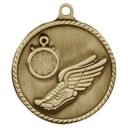 Antique Gold 2" Track High Relief Medal