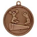 Antique Bronze 2" Cheer High Relief Medal